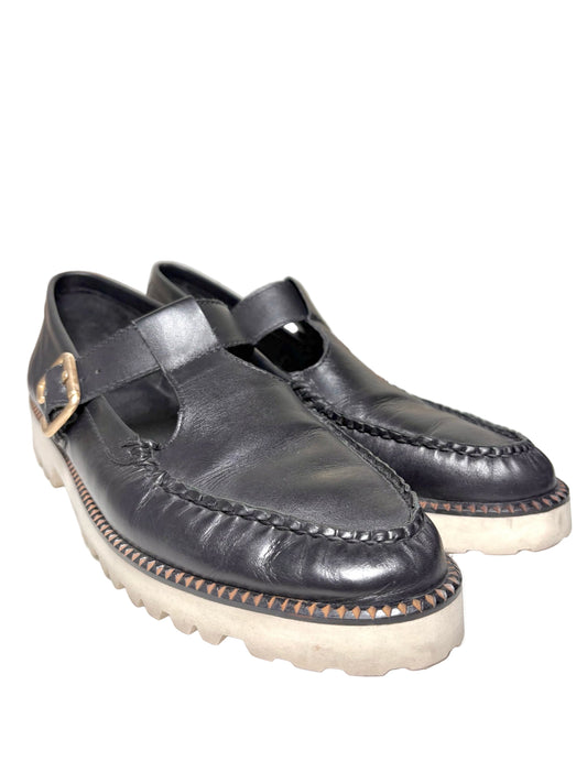 W Shoe Size 10 Freda Salvador Black Leather Loafers