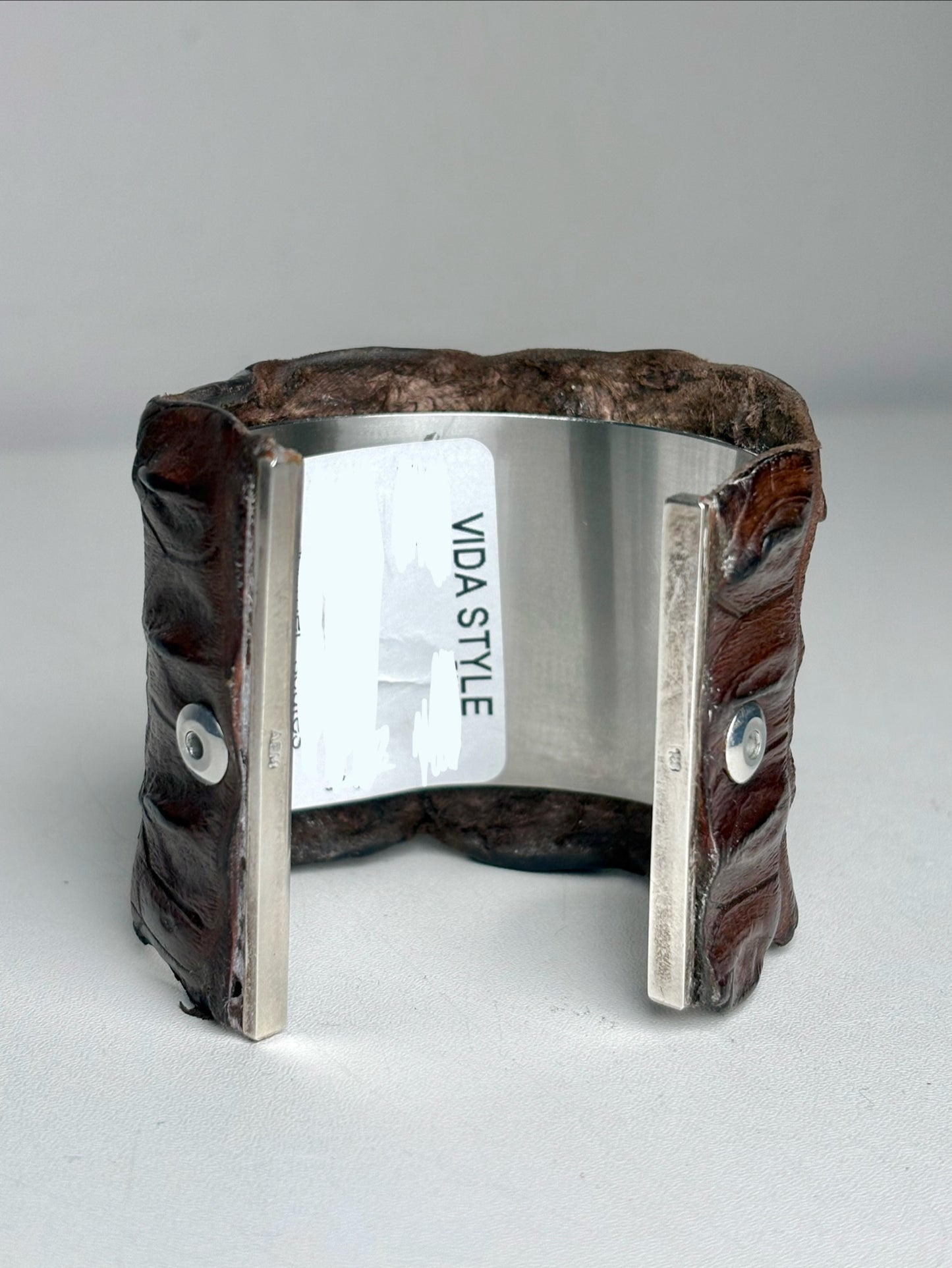 No Label Women's Crocodile Leather Pre-owned Bracelet