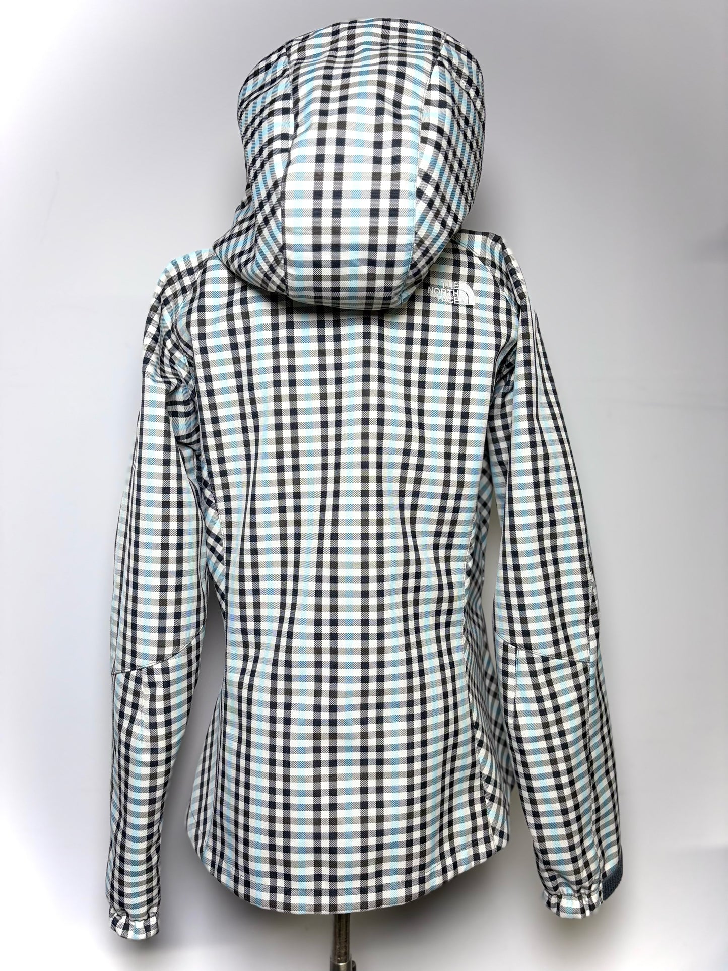 Women Size L North Face "Apex Soft Shell Jacket" Gingham Coat