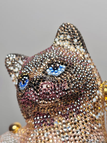 Judith Leiber Siamese Cat Swarovski Clutch Evening Clutch Bag