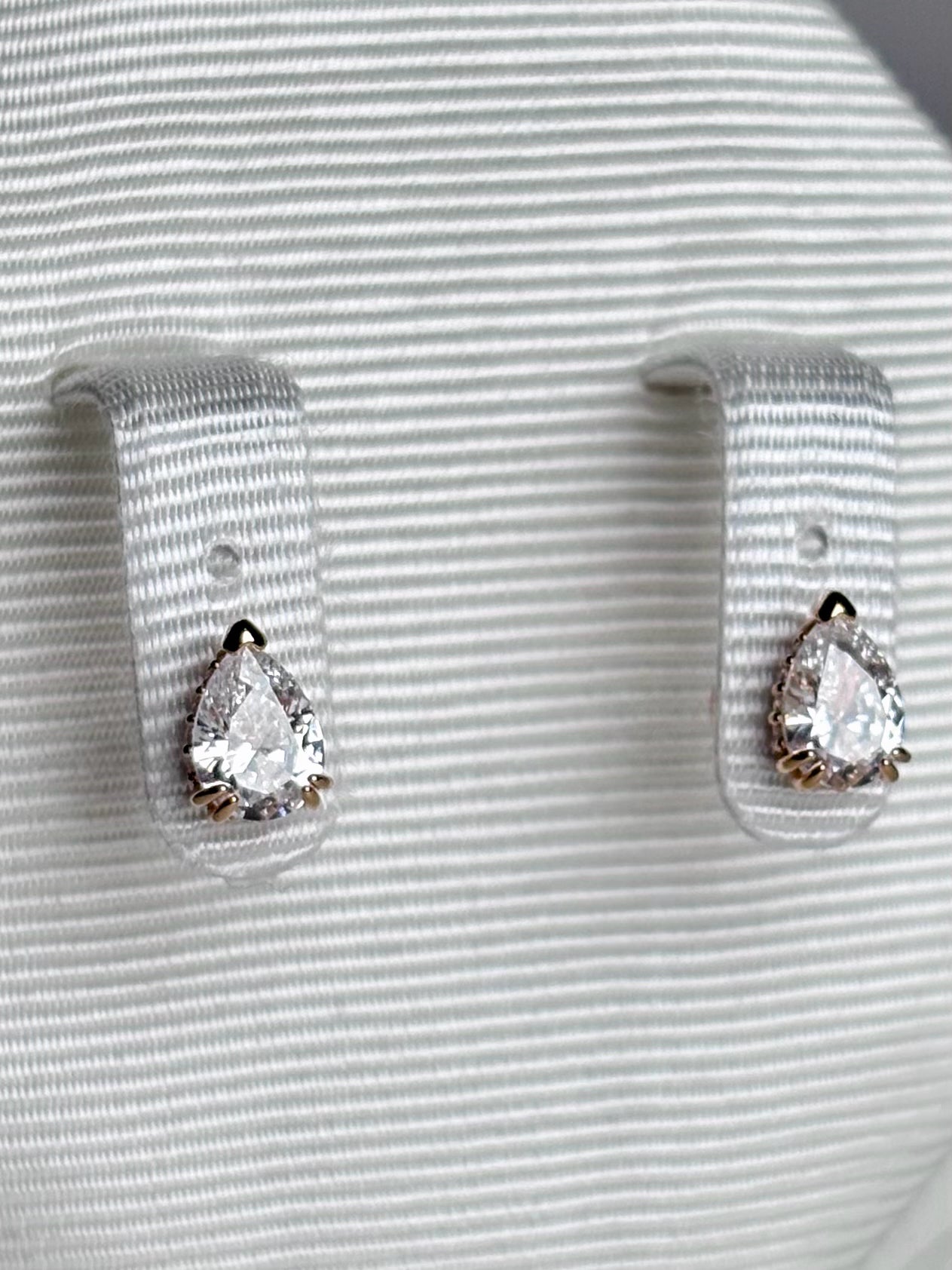 Swarovski Crystal Pear-shaped Rose Gold Pre-owned Plated Metal Earrings
