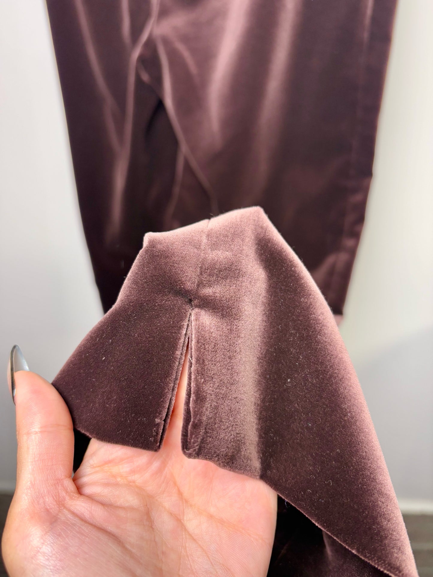 Women Size 46 (10, US) Loro Piana Brown Cotton Velvet Trousers