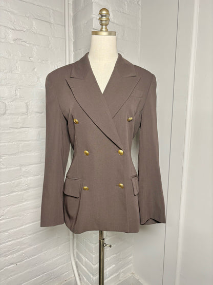 Women Size 42 Gucci Brown Solid Vintage Blazer
