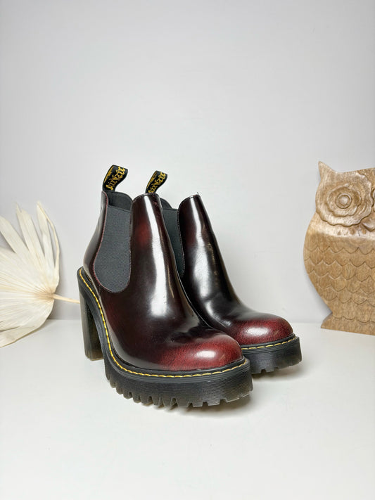 W Shoe Size 7 Dr. Martens Wine Rubber Boots