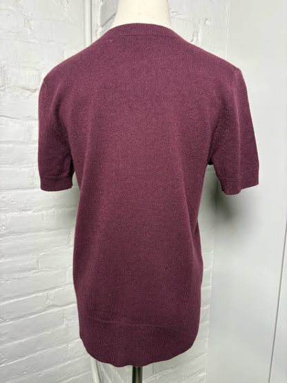 Women Size M Theory Plum Solid Cashmere Sweater
