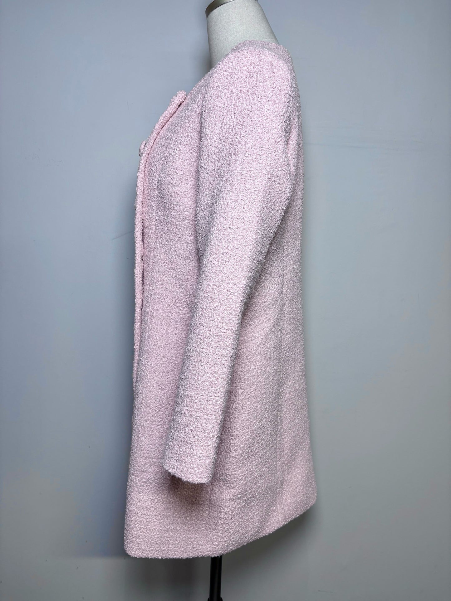 Women Size L Tuckernuck Light Pink Boucle' Pre-owned Dress/Jacket