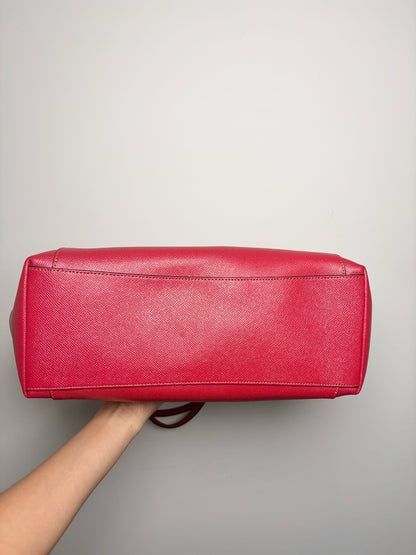 Coach Saffiano Leather NWT Red Ava Tote Purse