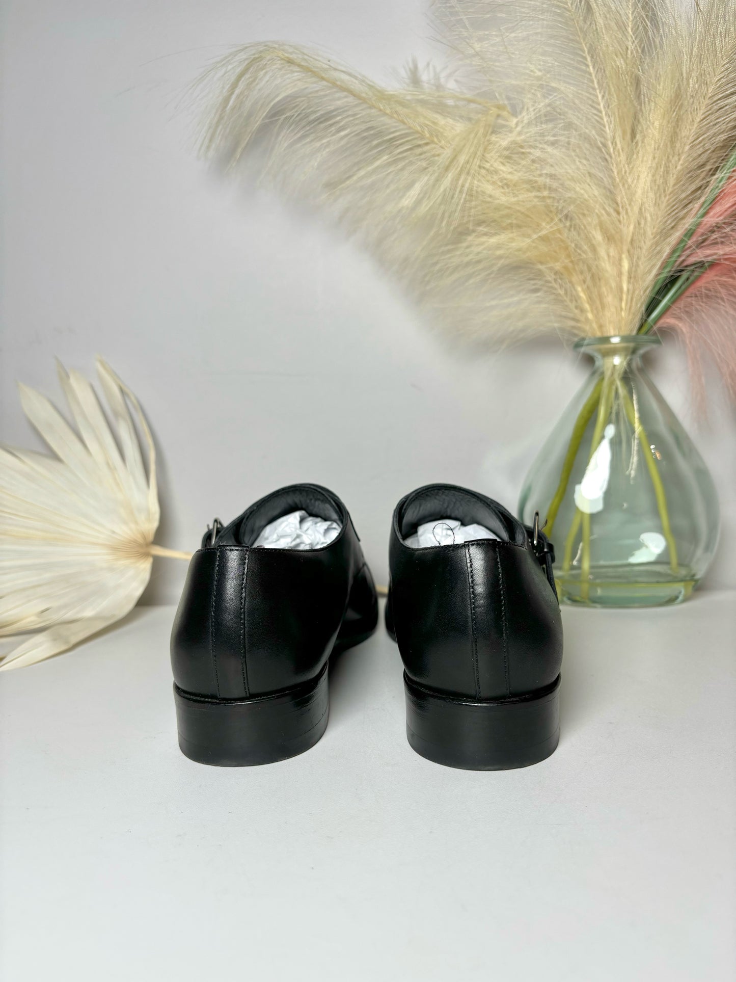 W Shoe Size 40.5 Black Saint Laurent Black Leather Loafers