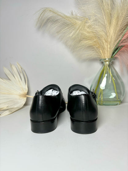 W Shoe Size 40.5 Black Saint Laurent Black Leather Loafers