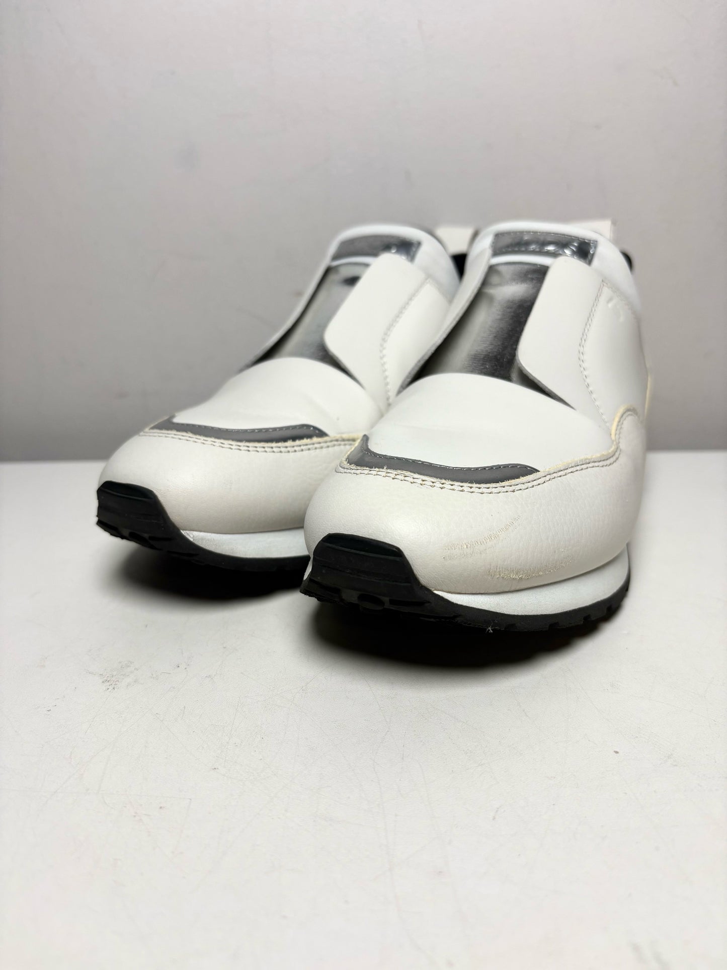 Women Shoe Size 36 Tod's Sportivo White Leather Pre-Owned Slip-On Sneakers
