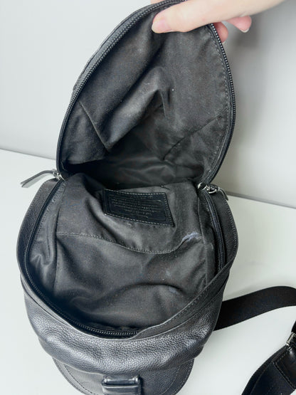 Coach Black Leather Solid Men'sThompson Sling Bag