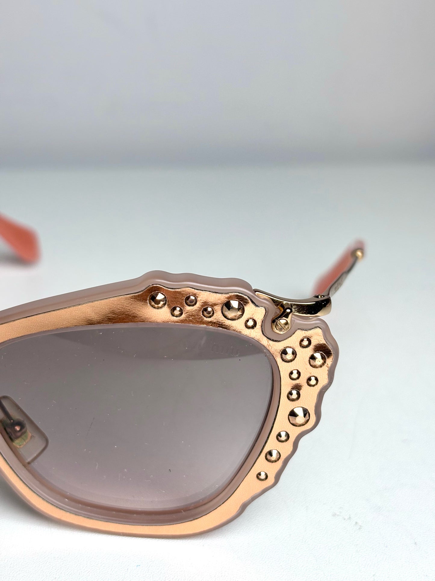 Miu Miu "Crystal Glam" Crystal Embellishments Pre-owned Sunglasses