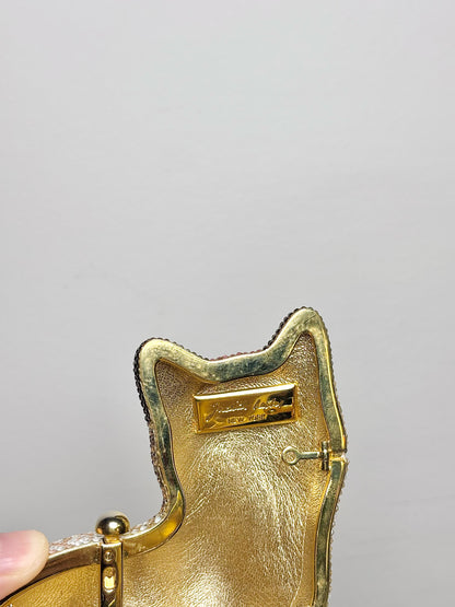 Judith Leiber Siamese Cat Swarovski Clutch Evening Clutch Bag