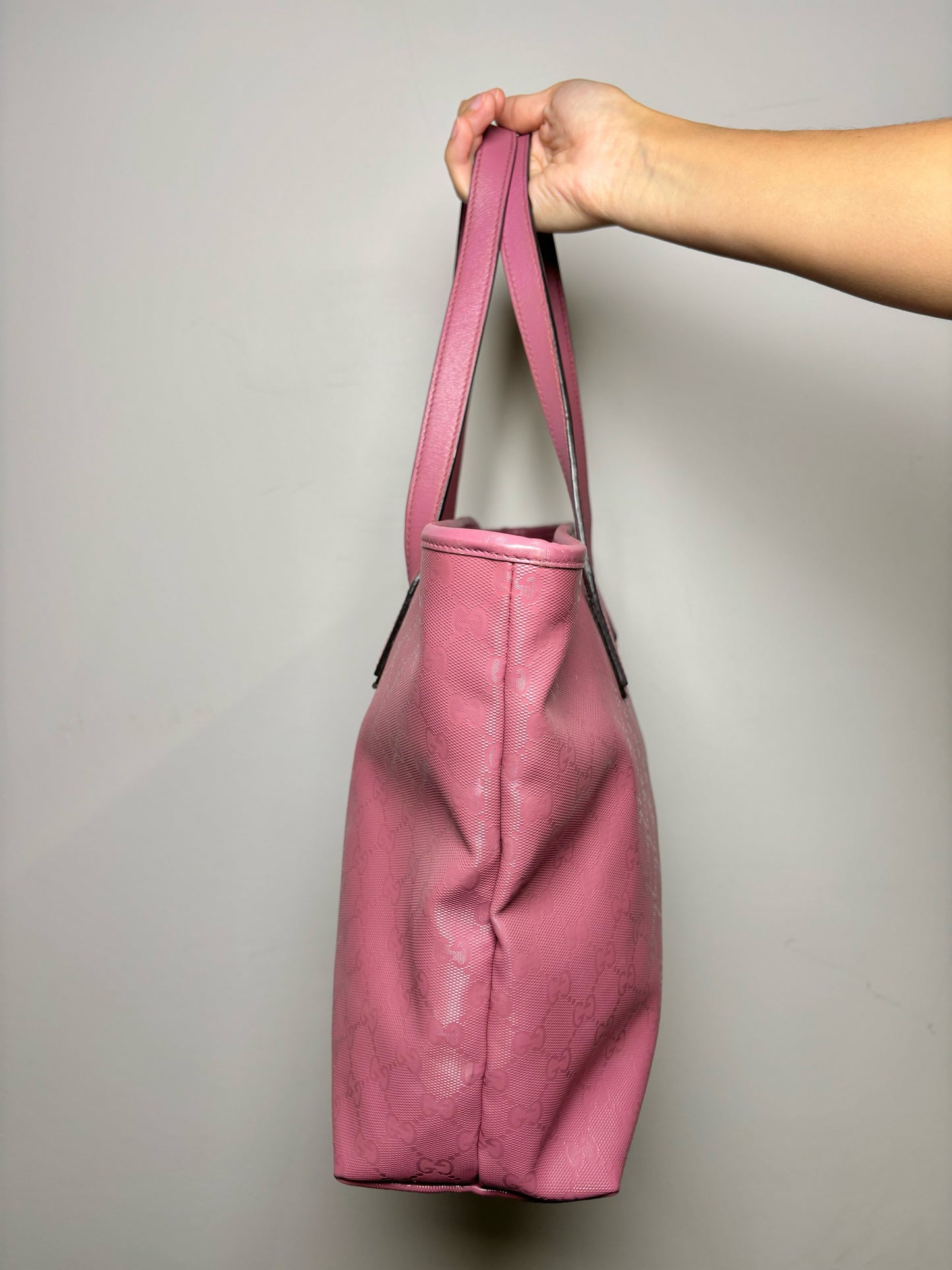 Gucci Monogram Coated Canvas Dusty Pink Purse