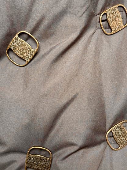 Women Size 48 (S) Salvatore Ferragamo Brown Polyester, Goose Down Puffer Jacket