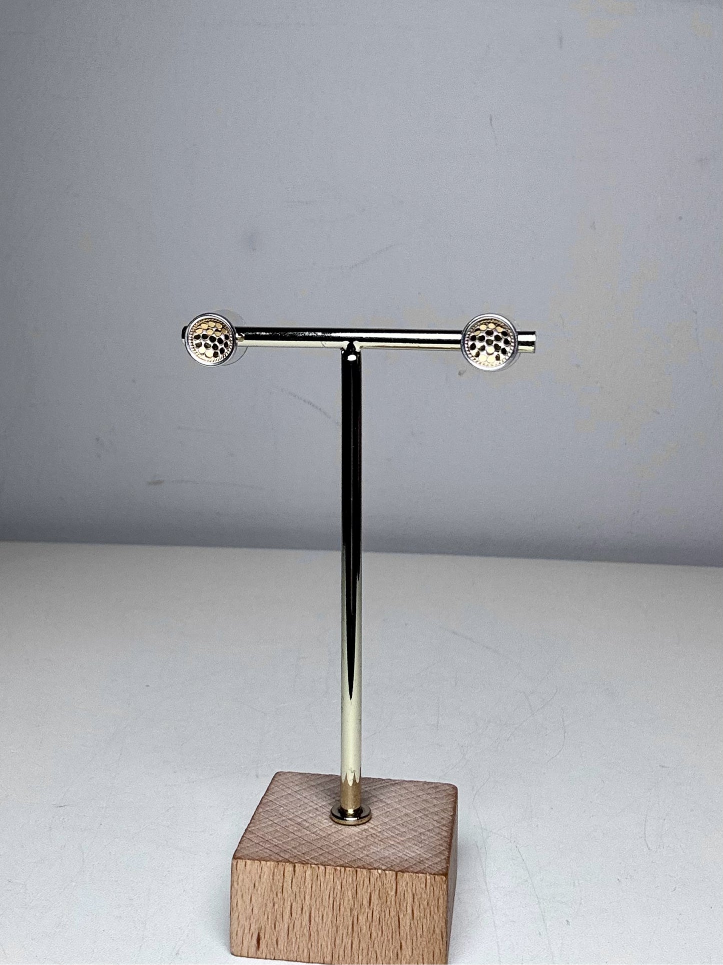 Anna Beck Sterling Silver, 18K Gold Dish Stud Earrings