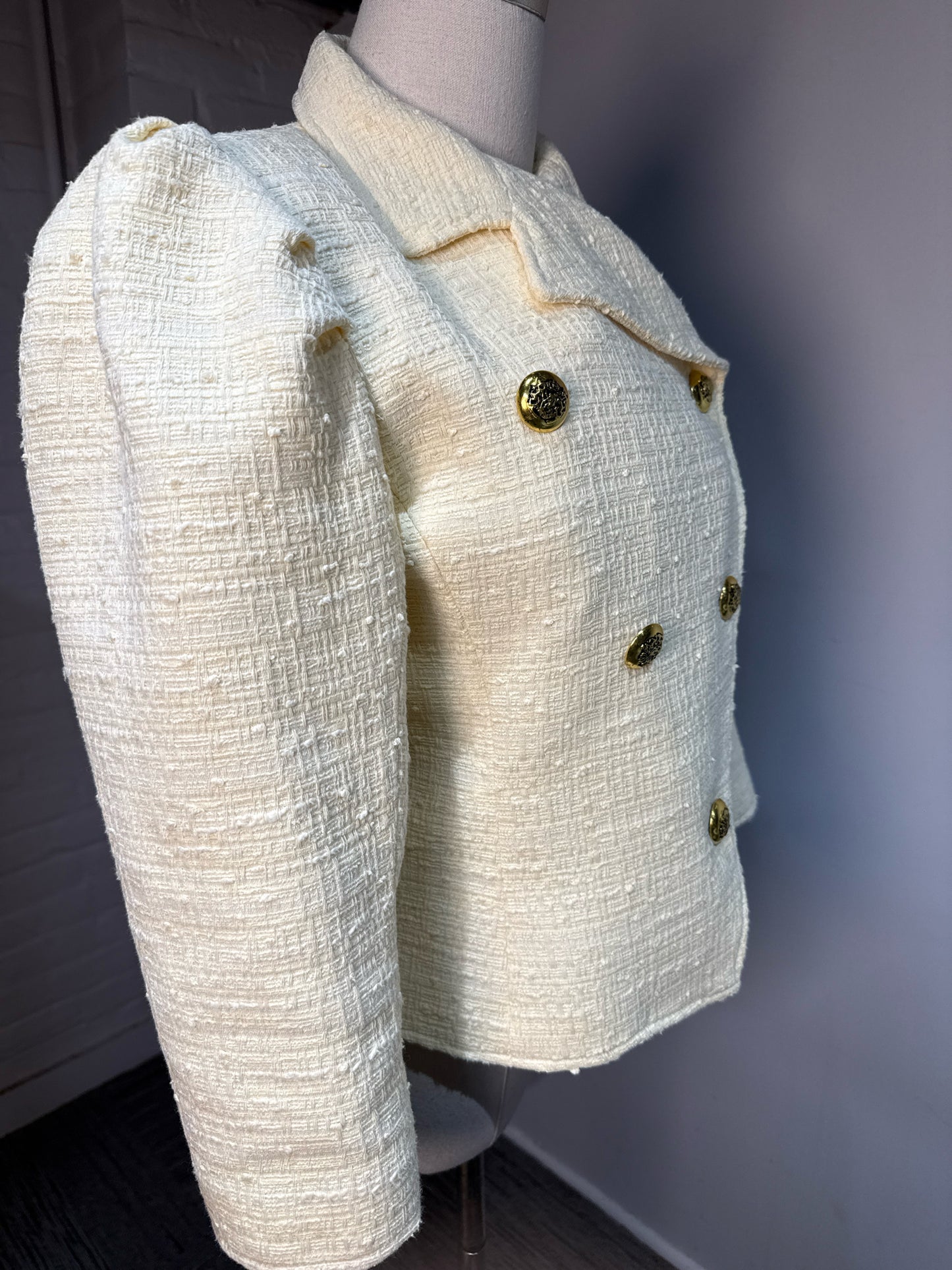 Women Size 6 Smythe Buttercream Yellow Coat