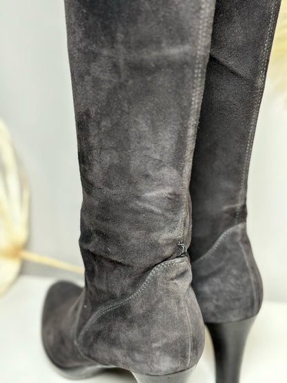 W Shoe Size 7 Aquatalia Gray Suede Boots