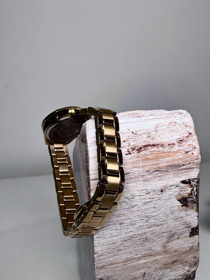 Bulova Gold-tone Stainless Steel Diamonds Pre-owned Watch