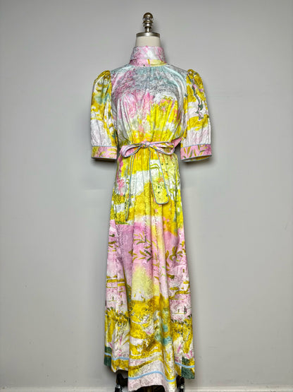 Women Size M Hunter Bell Ethereal Garden Print Midi Pre-owned NWT Dress