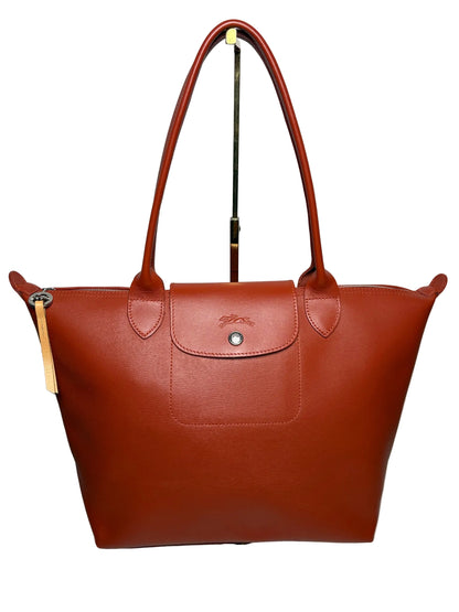 Women's Longchamp Le Pliage Xtra Burnt Orange Leather Pre-Owned Shoulder Tote Bag