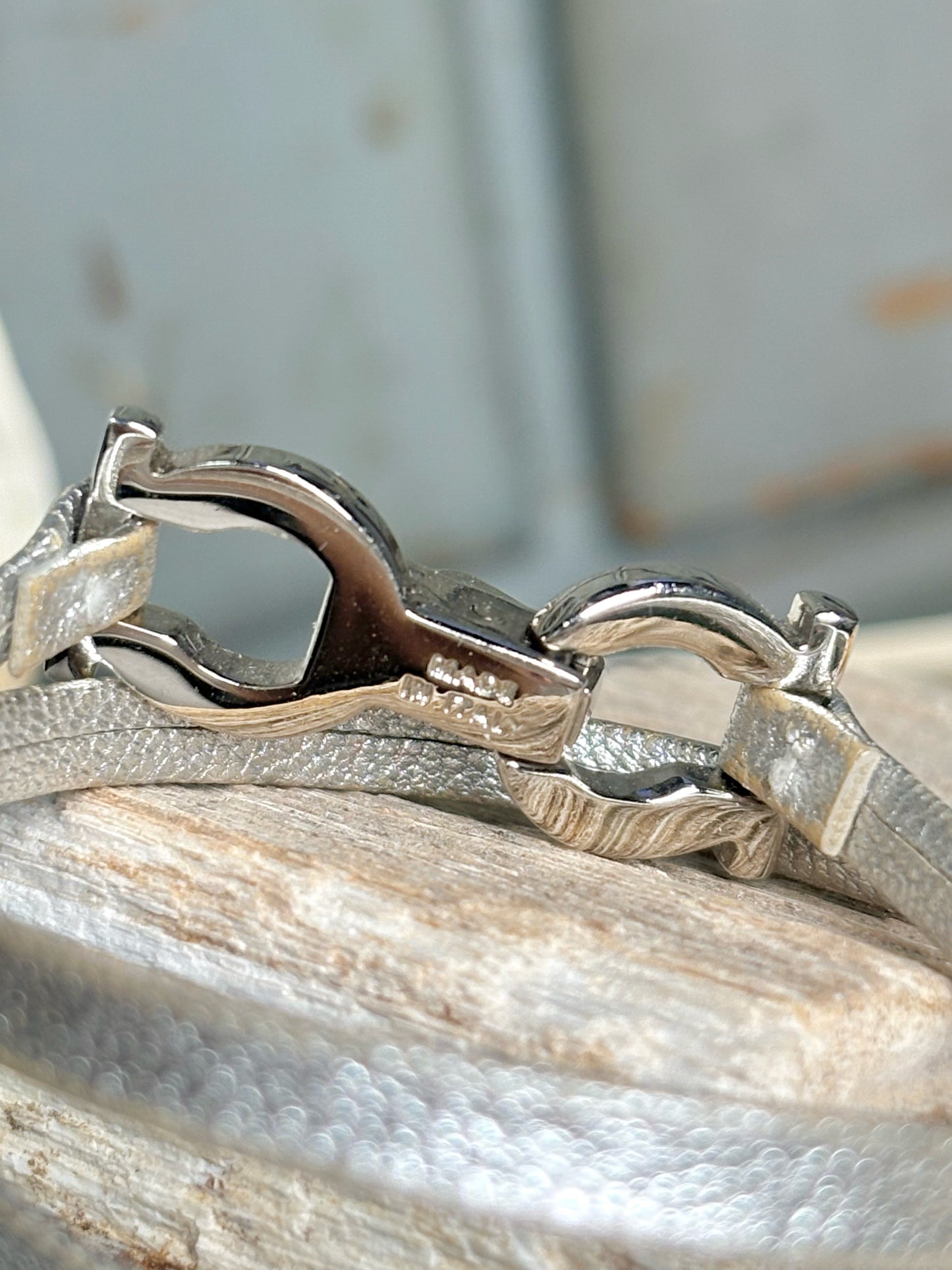 Salvatore Ferragamo Sterling Silver Logo Buckle Bracelet