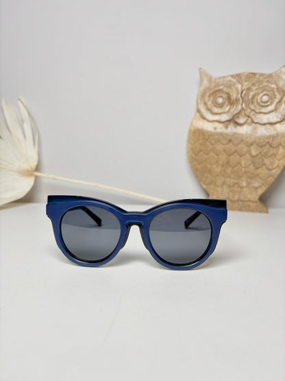 Acetate Self-Portrait x Le Specs Blue Sunglasses