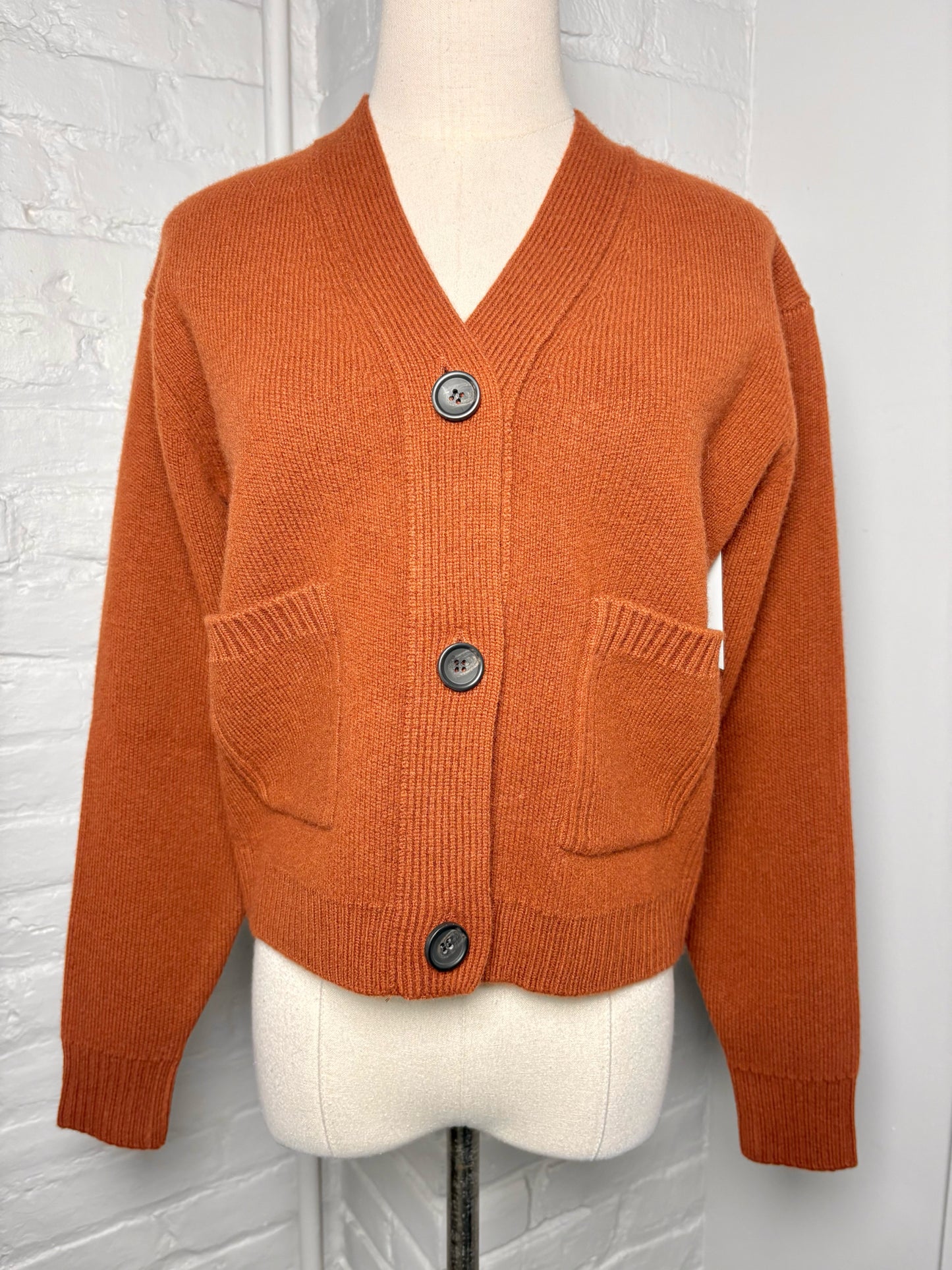 Women Size S Thakoon Rust Solid 100% Pure Wool Sweater