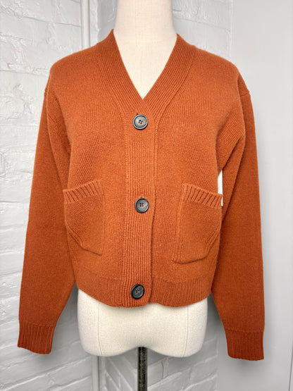 Women Size S Thakoon Rust Solid 100% Pure Wool Sweater