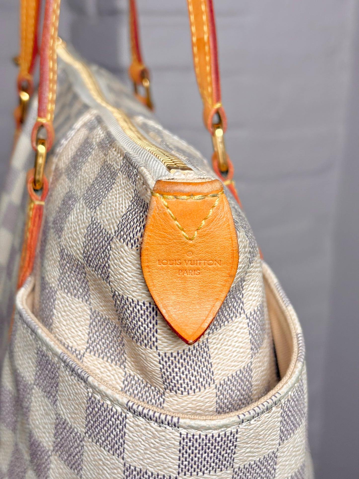 Louis Vuitton Totally Damier Coated Canvas Cream Damier Azur PM Tote