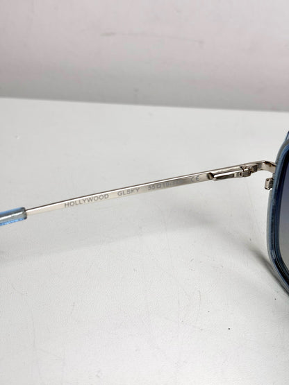 Elton John Eyewear Women's Pre-owned Blue Acetate Sunglasses