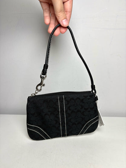 Coach Monogram Vintage Canvas NWT Black Mini Purse