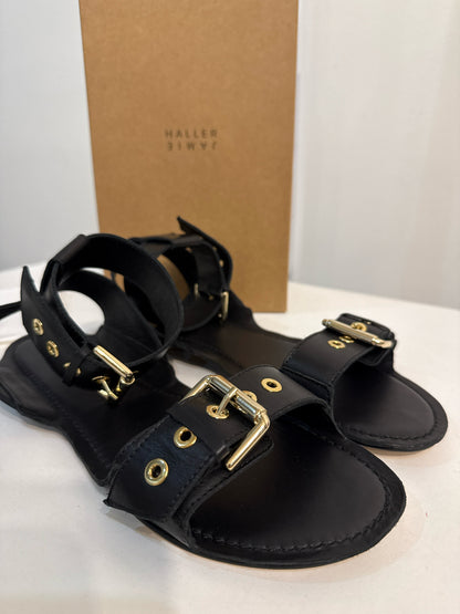 W Shoe Size 41 (10 US) Jamie Haller Black Leather Gladiator NWT Sandal