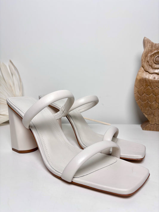 W Shoe Size 11 Schutz Bone Ully Nappa Leather NWT Heels
