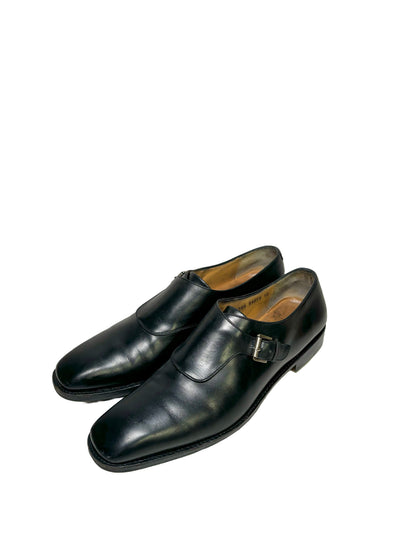 Salvatore Ferragamo Black Leather Solid Size 11 Cowhide Men's Shoes