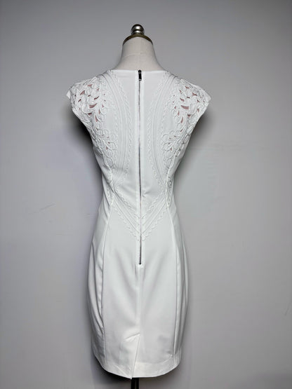 Women Size 6 Karen Millen Cream Embellished Women's Polyester Pre-owned Dress