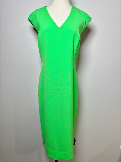 Women Size L Carlisle Lime Green Sheath Sleeveless Executive Dress