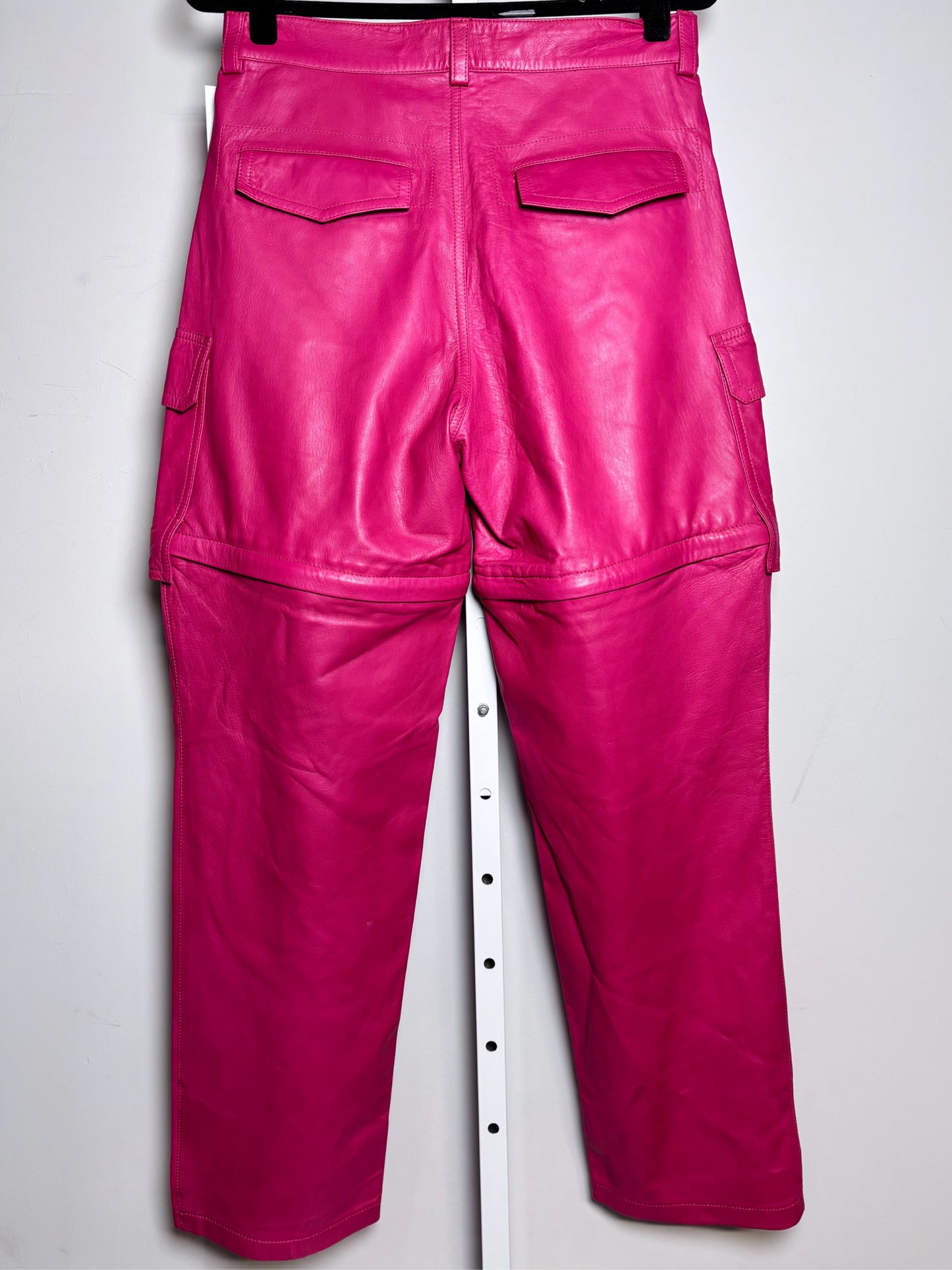 Women Size 46 (10, US) Jacquemus Pink Solid 100% Leather Pre-owned, NWT Pants