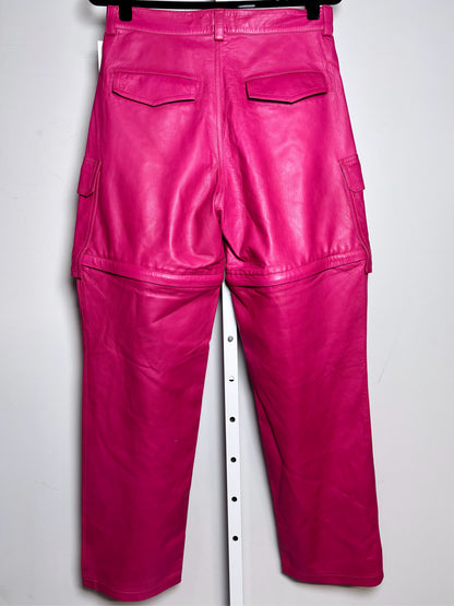 Women Size 46 (10, US) Jacquemus Pink Solid 100% Leather Pre-owned, NWT Pants
