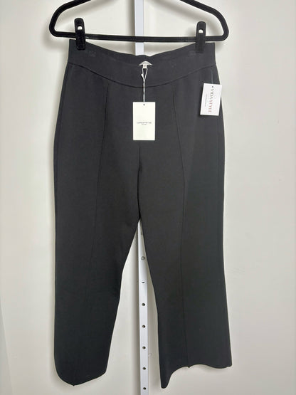 Women Size L Lafayette 148 Black Solid NWT Pants