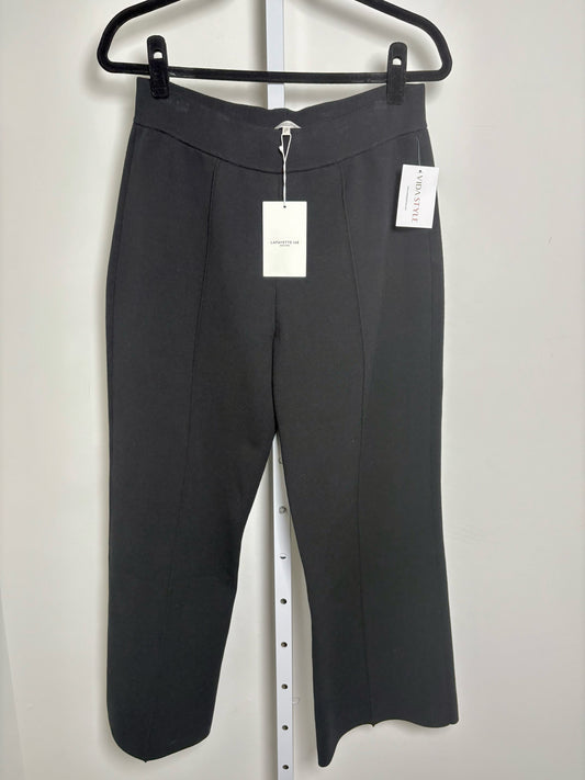 Women Size L Lafayette 148 Black Solid NWT Pants