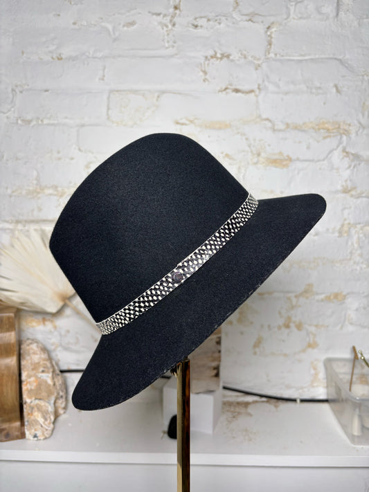 Black Rag & Bone Wool Floppy Hat