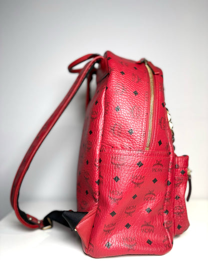 Visetos MCM Red Backpack