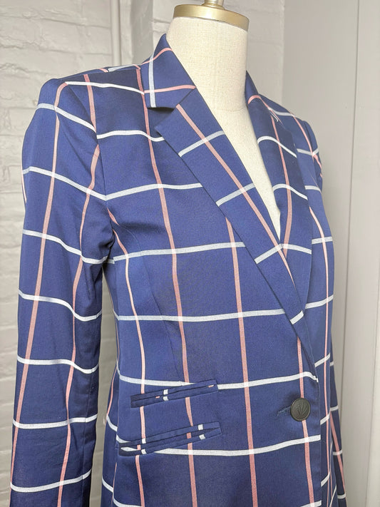 Women Size 2 Rag & Bone Blue Stripe Pre-owned Blazer
