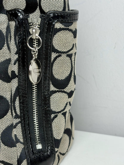 Coach Gallery Signature Monogram F19249 Canvas, Leather Pre-owned Purse