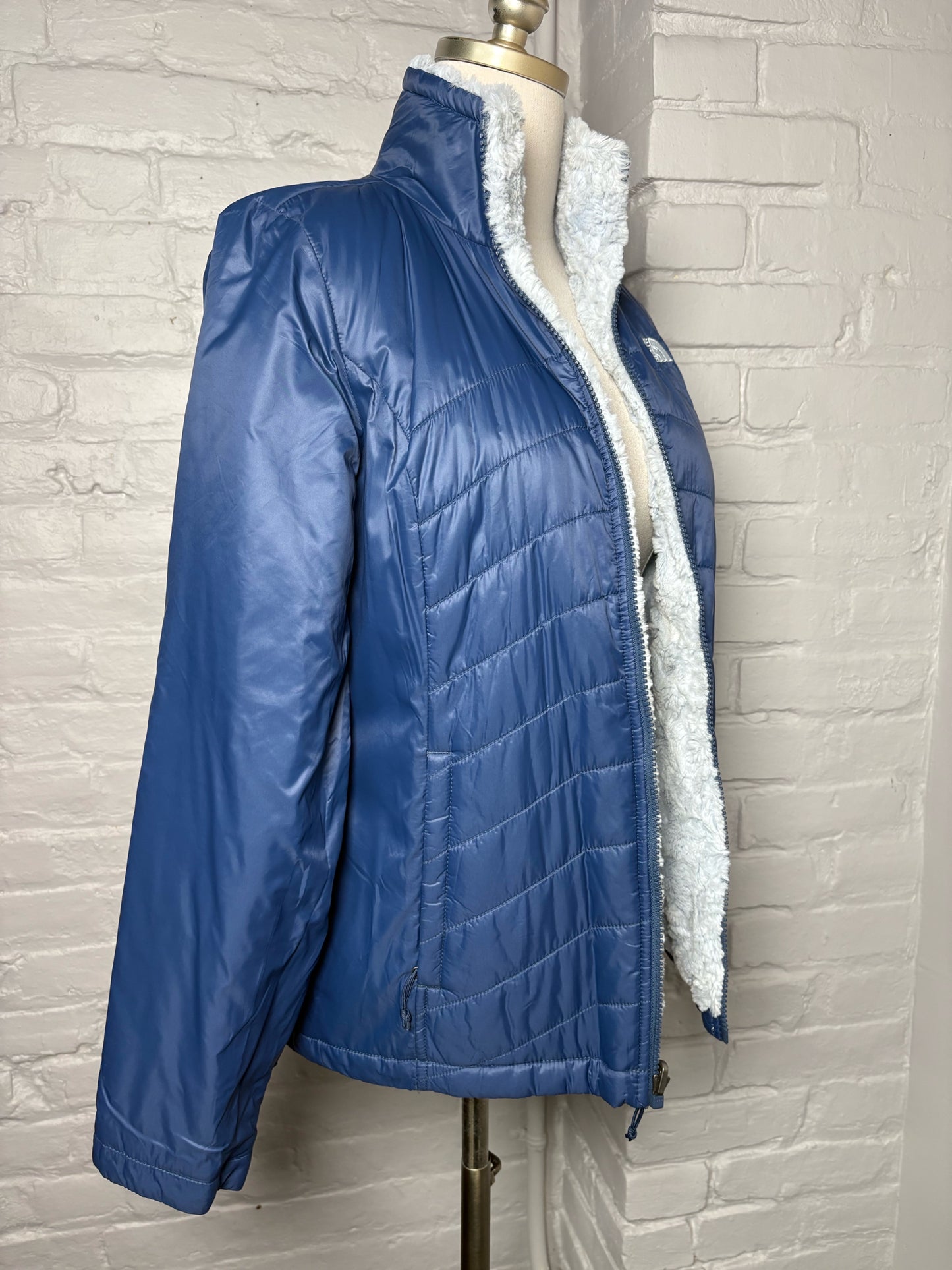 Women Size S The North Face Navy Solid Nylon, Polyester Jacket