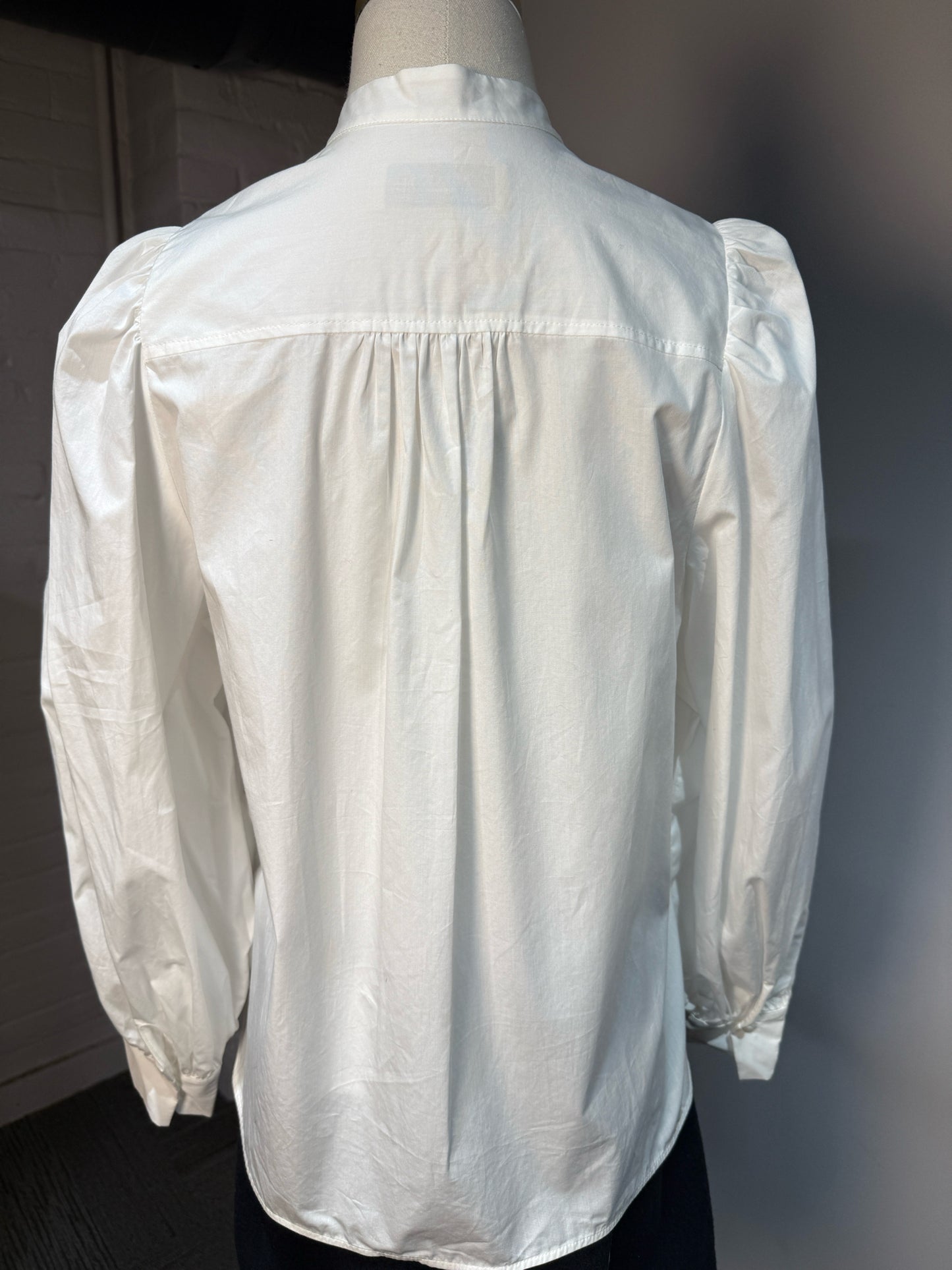 Women Size 38 (4 US) Max Mara White Poplin Cotton LS Shirt