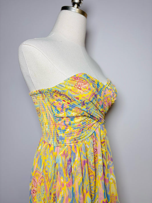 Women Size XXS Ramy Brook Yellow Floral Dress