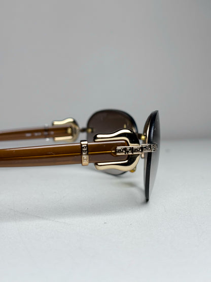 Fendi FS481 Vintage Pre-owned Gradient Brown Sunglasses