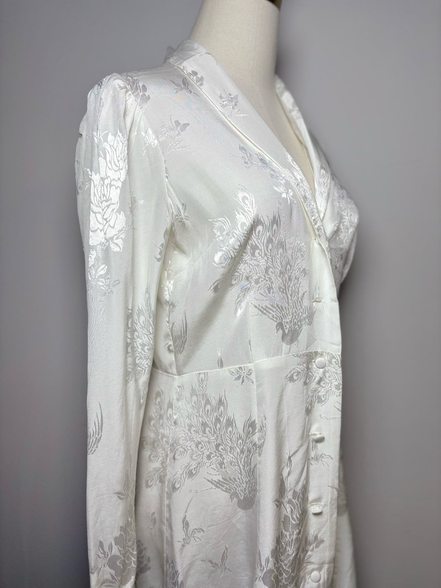 Women Size S Caroline Constas White Solid Viscose Dress